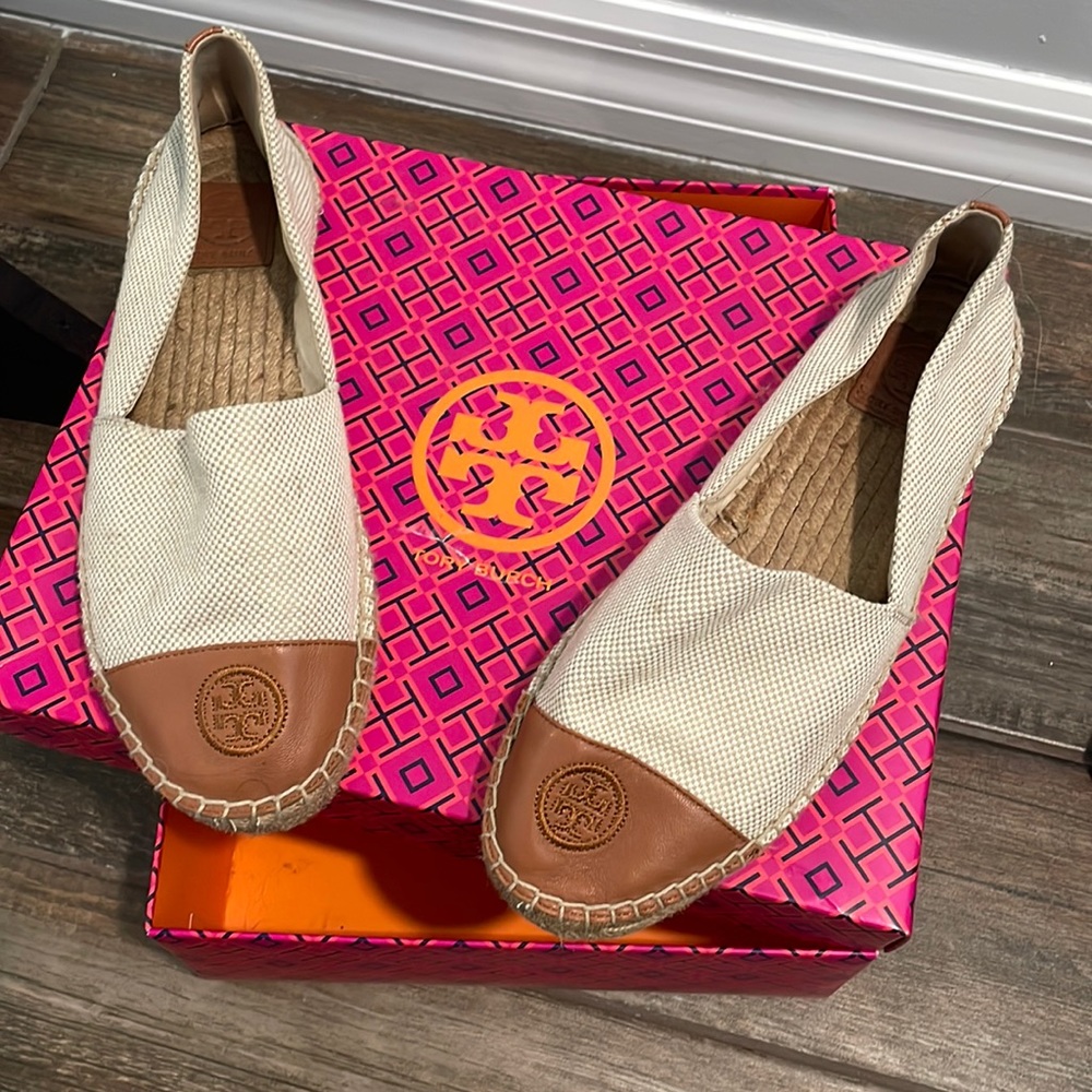Tory Burch - Color Block Flat Espadrille brown and tan